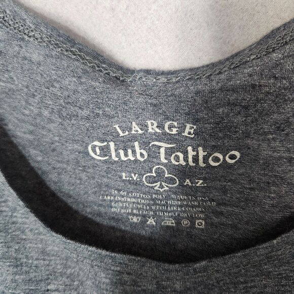 New Club Tattoo Las Vegas Tank Size Large Grey - Picture 5 of 5